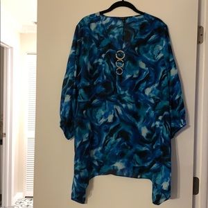 Beautiful turquoise tie dye blouse